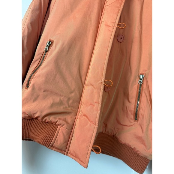 Talbots Kids Orange Faux Fur Hood Bomber Winter Rust Jacket Size 16‎ - Picture 10 of 16